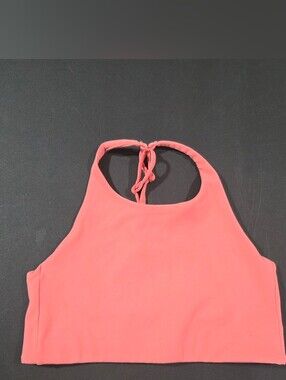 High Neck Coral Crop Top